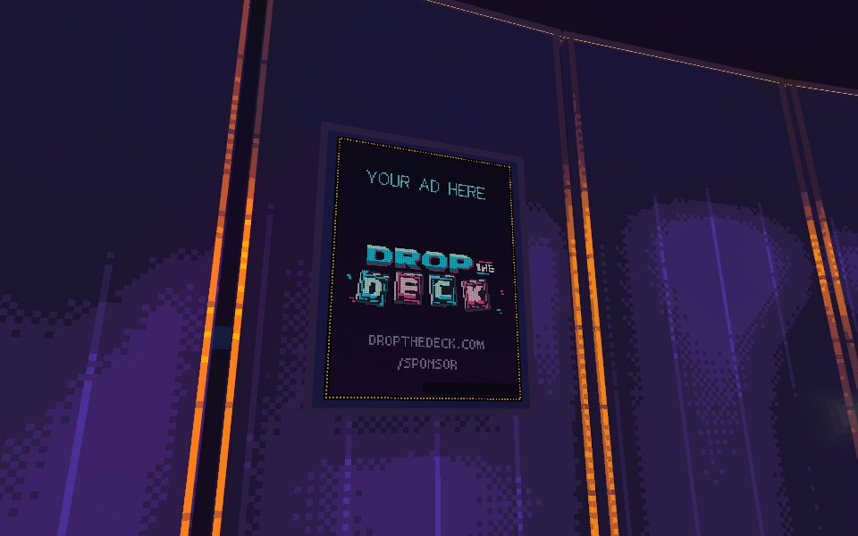 A sponsor screen in VIP BACKSTAGE